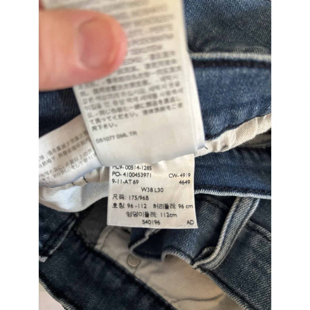 Levi's 514 Jeans Measures 38x29.5 Blue Straight Leg Medium Wash Denim Classic